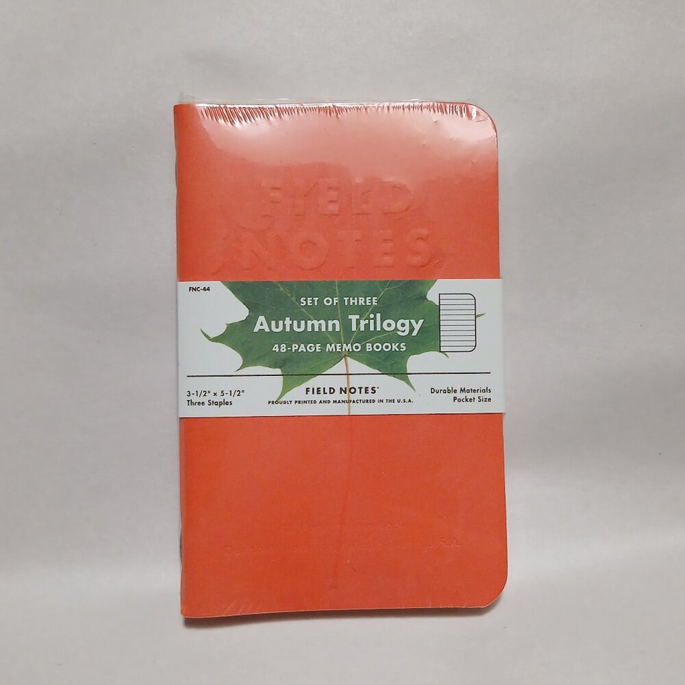 New/Sealed Field Notes Fall 2019 -- AUTUMN TRILOGY -- Set of Three 48-Page Books
